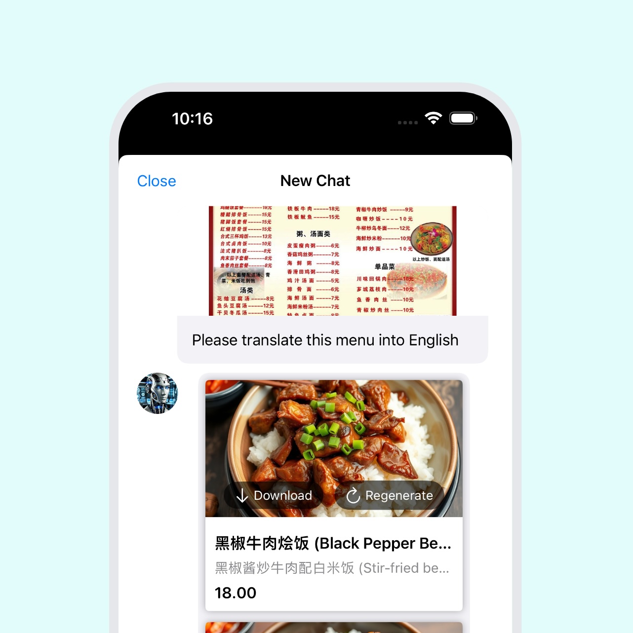 MenuDecoder App Preview